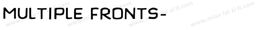 multiple fronts字体转换